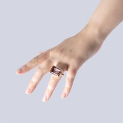 German Kabirski Peu Gold Plated Silver Ring with Ametrine & Pink Sapphires