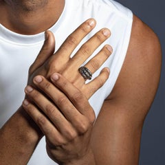 Phalange allemande Kabirski Bague en argent robuste avec structure en forme de griffe