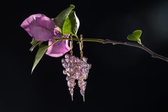 German Kabirski Tarina Handcrafted Raw Sapphire Gold Plated Silver Earrings