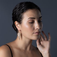 German Kabirski Tarina Limited Edition Zircon & Ruby Gold Plated Silver Earrings