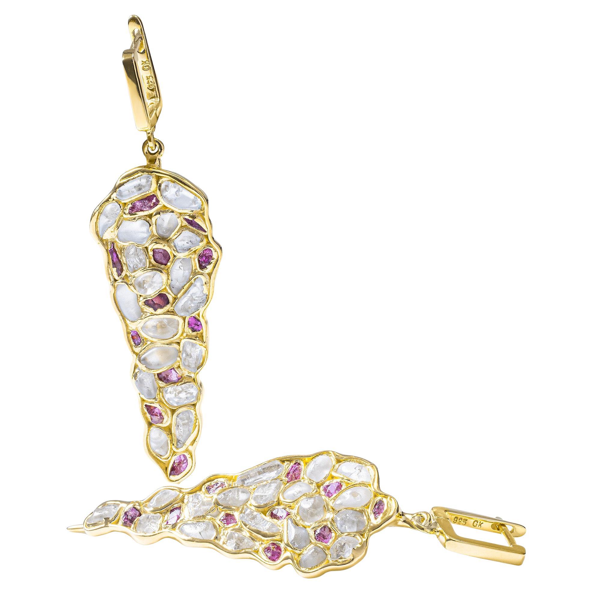 German Kabirski Tarina Limited Edition Zircon
Ruby Gold Plated Silver Earrings