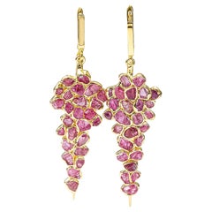 German Kabirski Tarina Raw Spinel Plated Silver Earrings