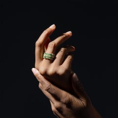 German Kabirski Tartine Raw Tsavorite Gold Plated Silver Ring