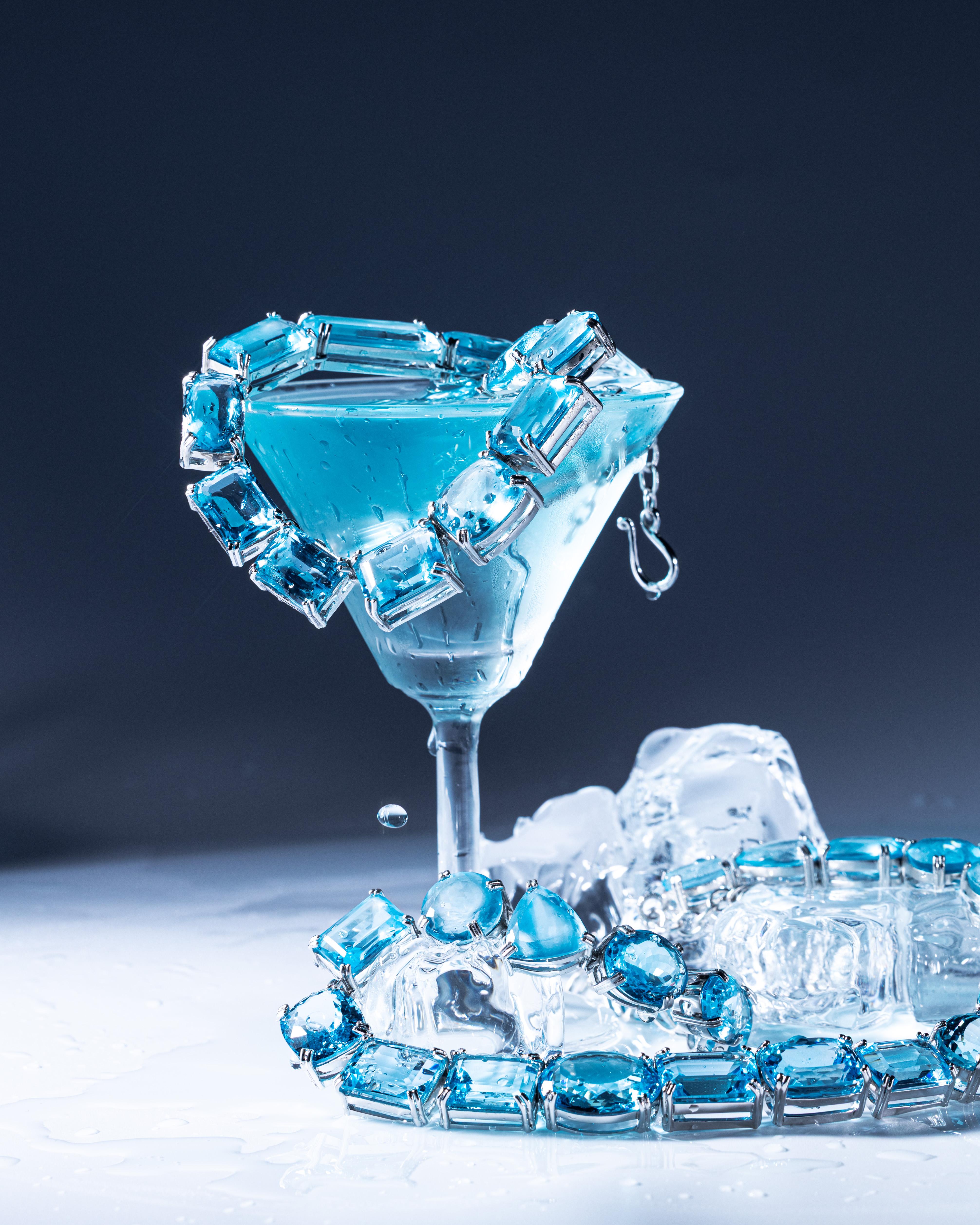 German Kabirski Thalyn Mixed-Cut Topaz Silver Necklace In condizioni Nuovo in vendita a West Palm Beach, FL