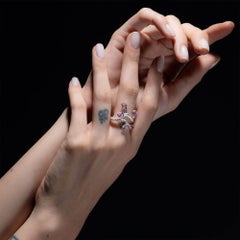 German Kabirski Tinta Nature Inspired Raw Ruby Silver Ring