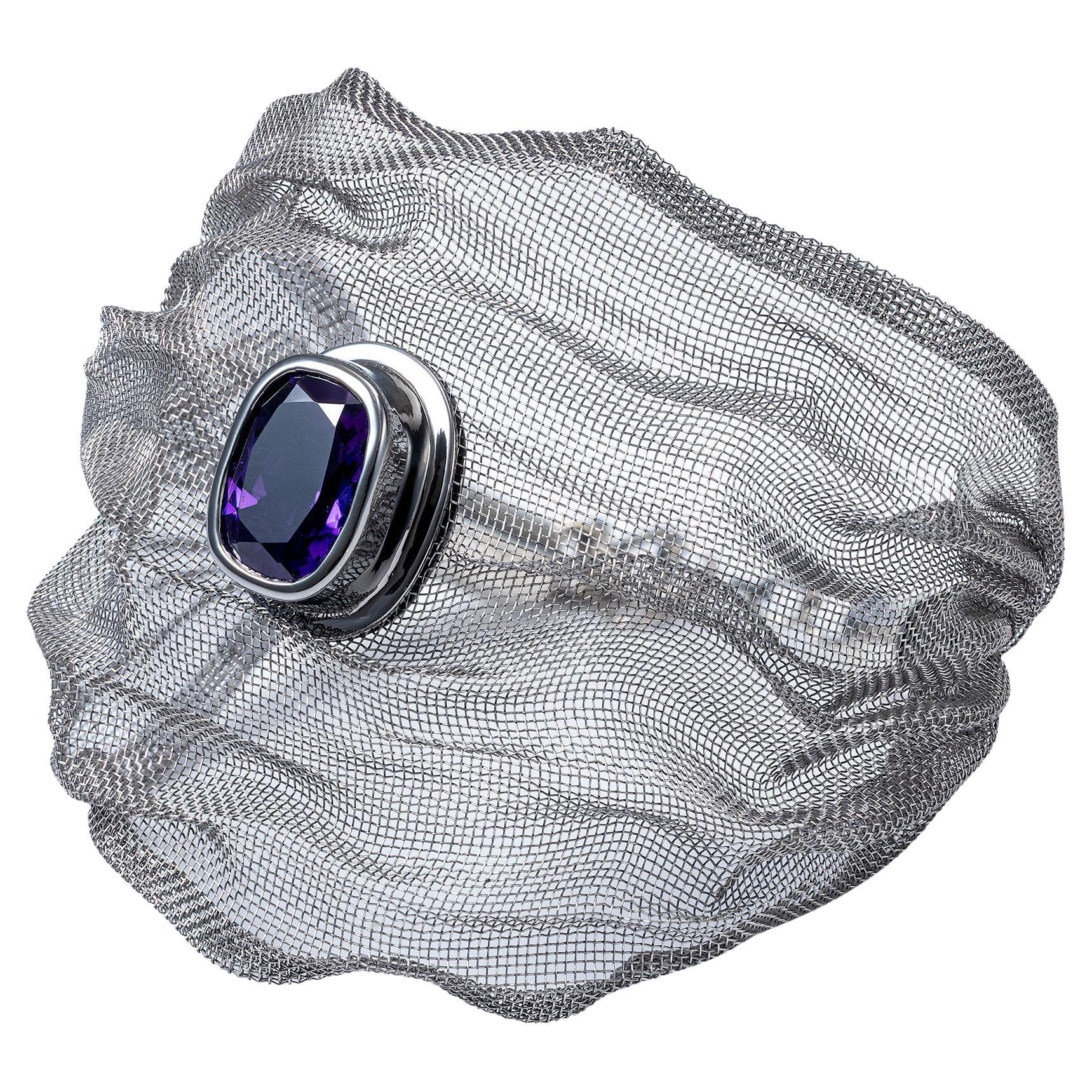 German Kabirski Yawara Limited Edition Amethyst Silver
Titanium Mesh Bracelet