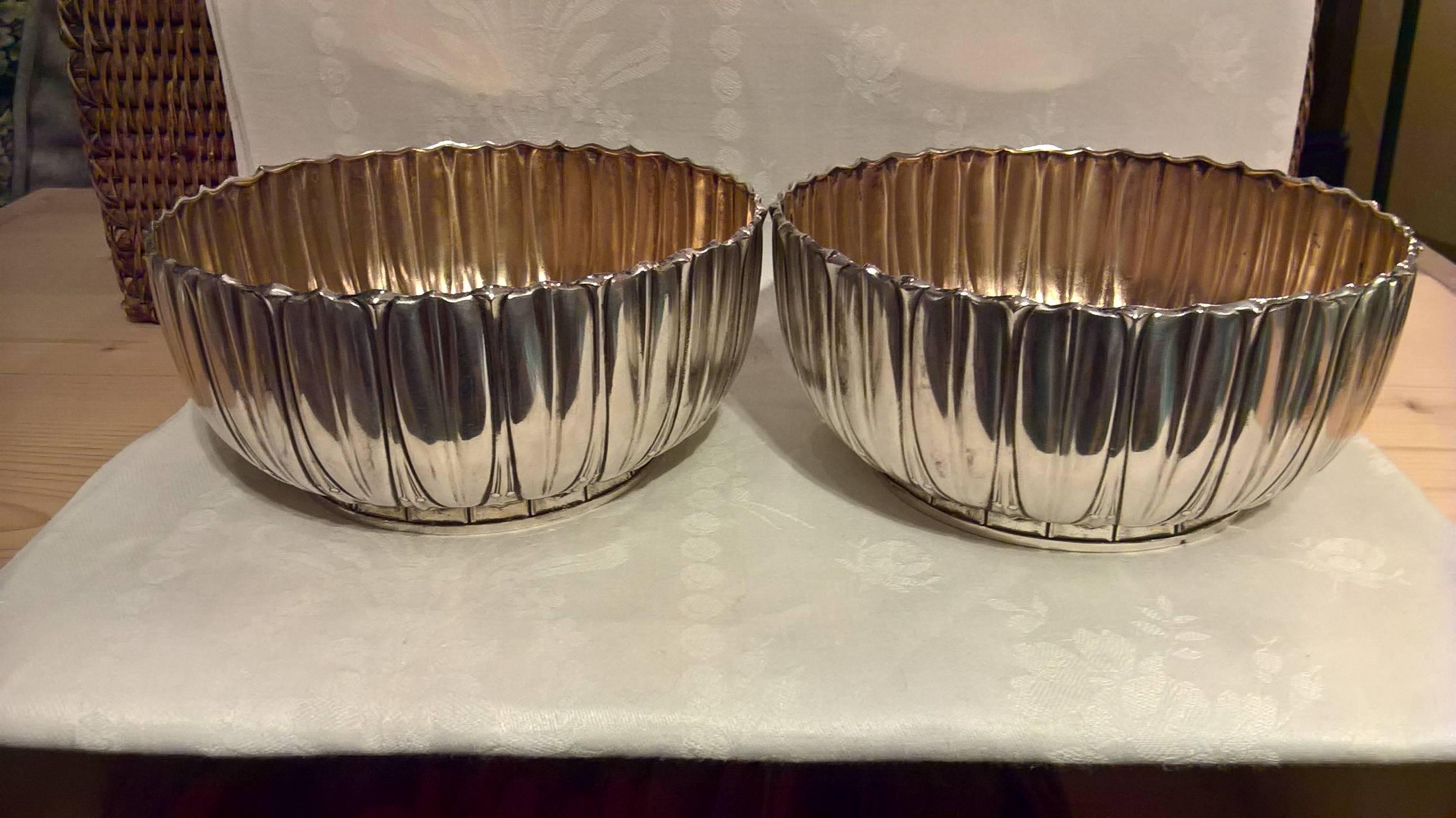 Art Deco German Pair of Silver Bowls Koch and Bergfeld  4