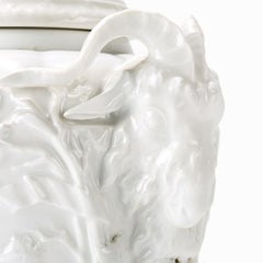 German, KPM Pair of White Empire Potpourri, Porcelain, Vases, Early 20th Century