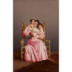 German KPM Porcelain Plaque 'Motherhood' by Julius Greiner
