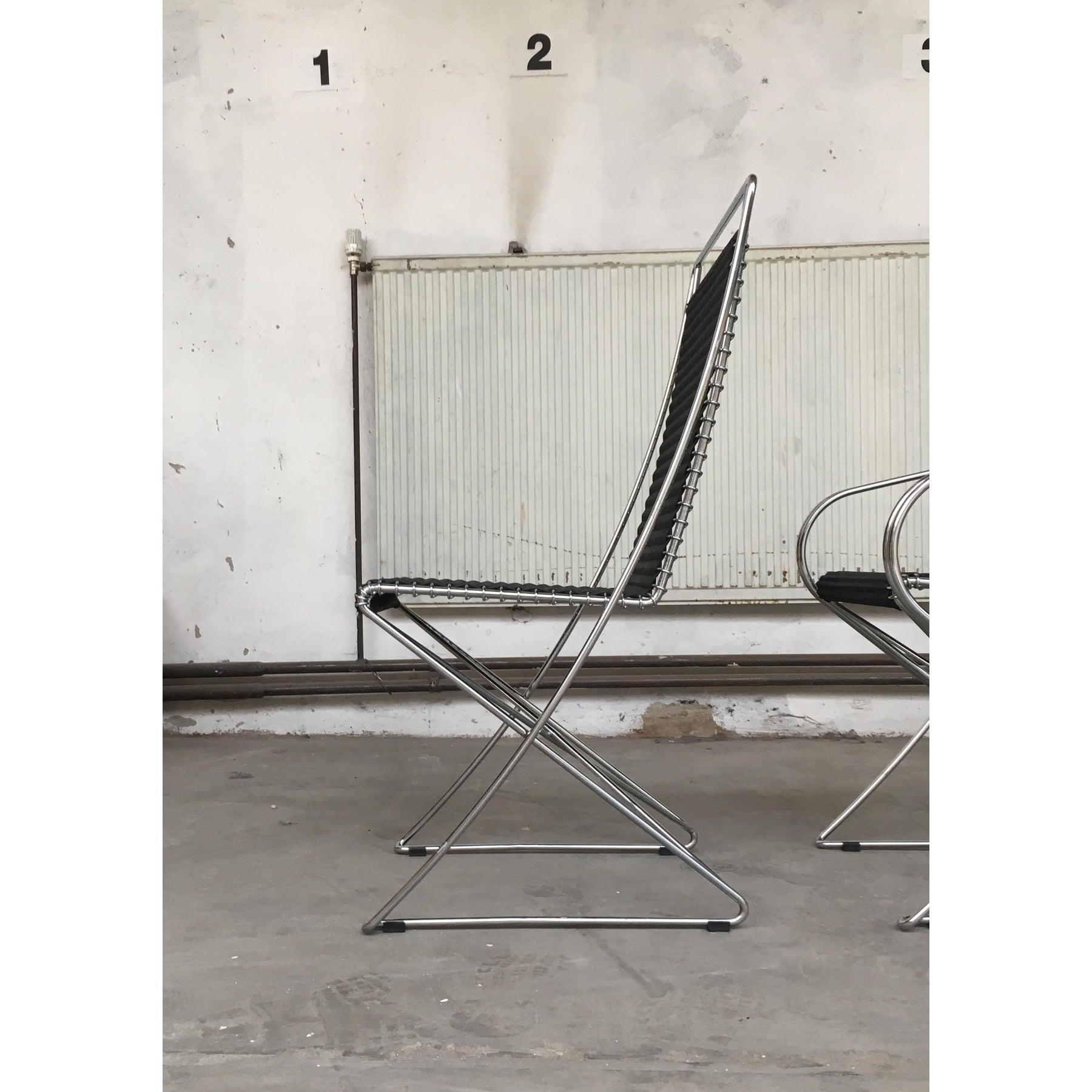 German Kreuzschwinger Chair by Till Behrens for Schlubach, 1980s In Good Condition For Sale In Hamburg, DE