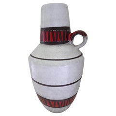 German Krug / Handle Pottery Vessel Mid Century Modern Bay Keramik 1960s Germany