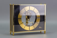 German Kundo Brass Desk or Mantel Clock by Kieninger & Obergfell, 1960s