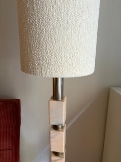 German lamp in steel and marble