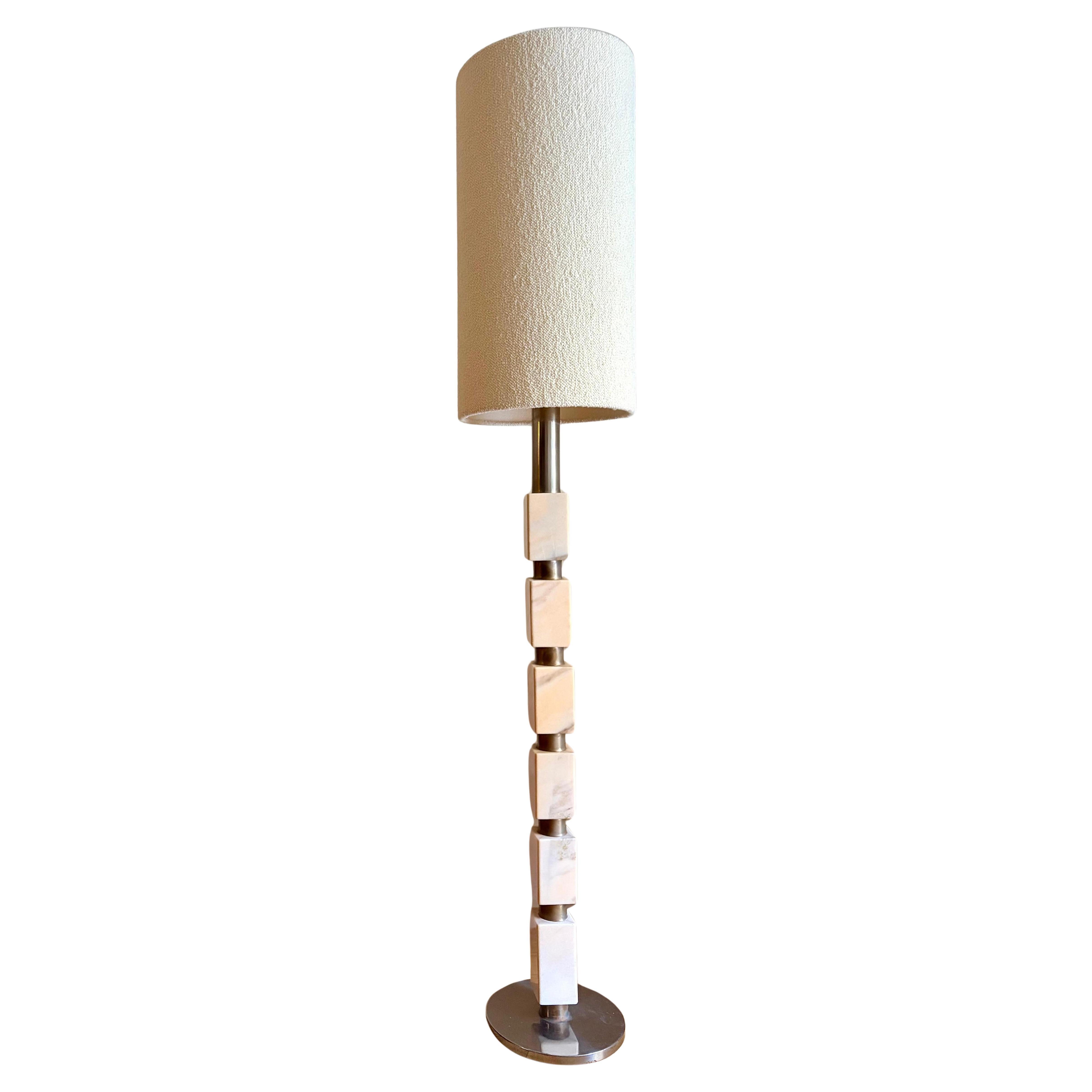 German lamp in steel and marble