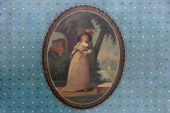 German Large Biedermeier Tôle Peinte Tray, First Half of the 19th Century
