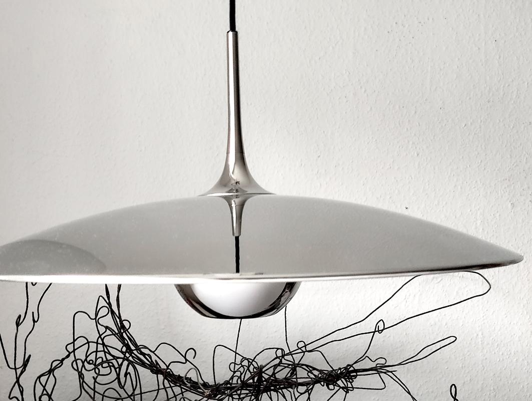 20ième siècle Grande lampe à suspension vintage allemande réglable à contrepoids par Florian Schulz