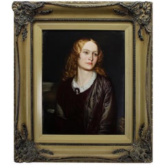 German Late 19th Century Berlin 'K.P.M.' Porcelain Plaque of Mary Ann Collman