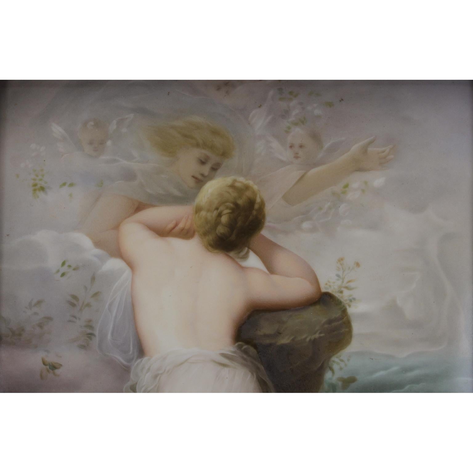 Greco Roman German Late 19th Century Berlin ‘K.P.M.’ Porcelain Plaque 