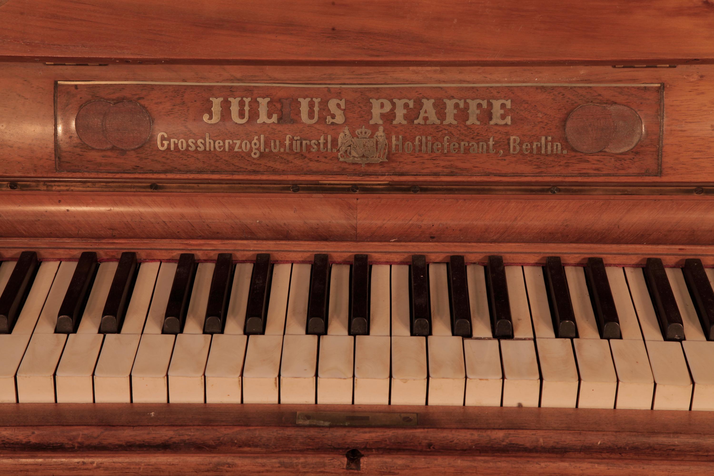 Brass German Late Renaissance Pfaffe Piano Carved Mock Roll Top Fall Barley Twist Legs For Sale