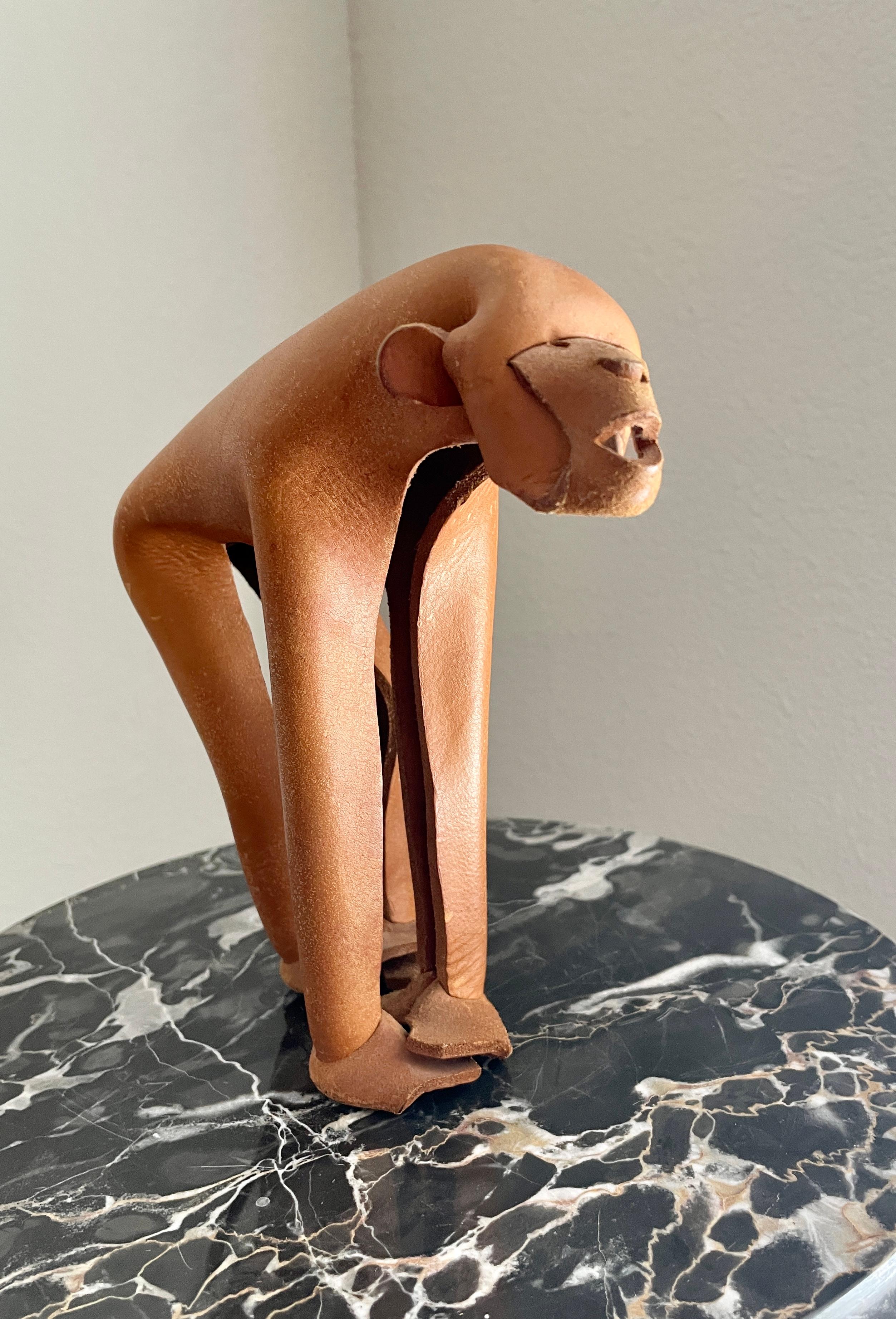 German Leather Monkey by Deru For Sale 3