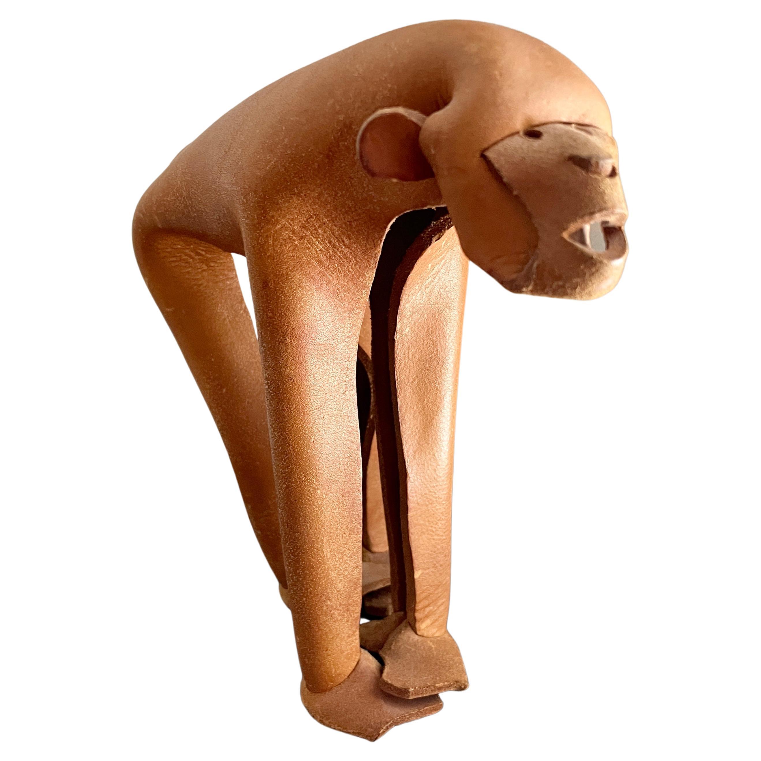 German Leather Monkey by Deru For Sale