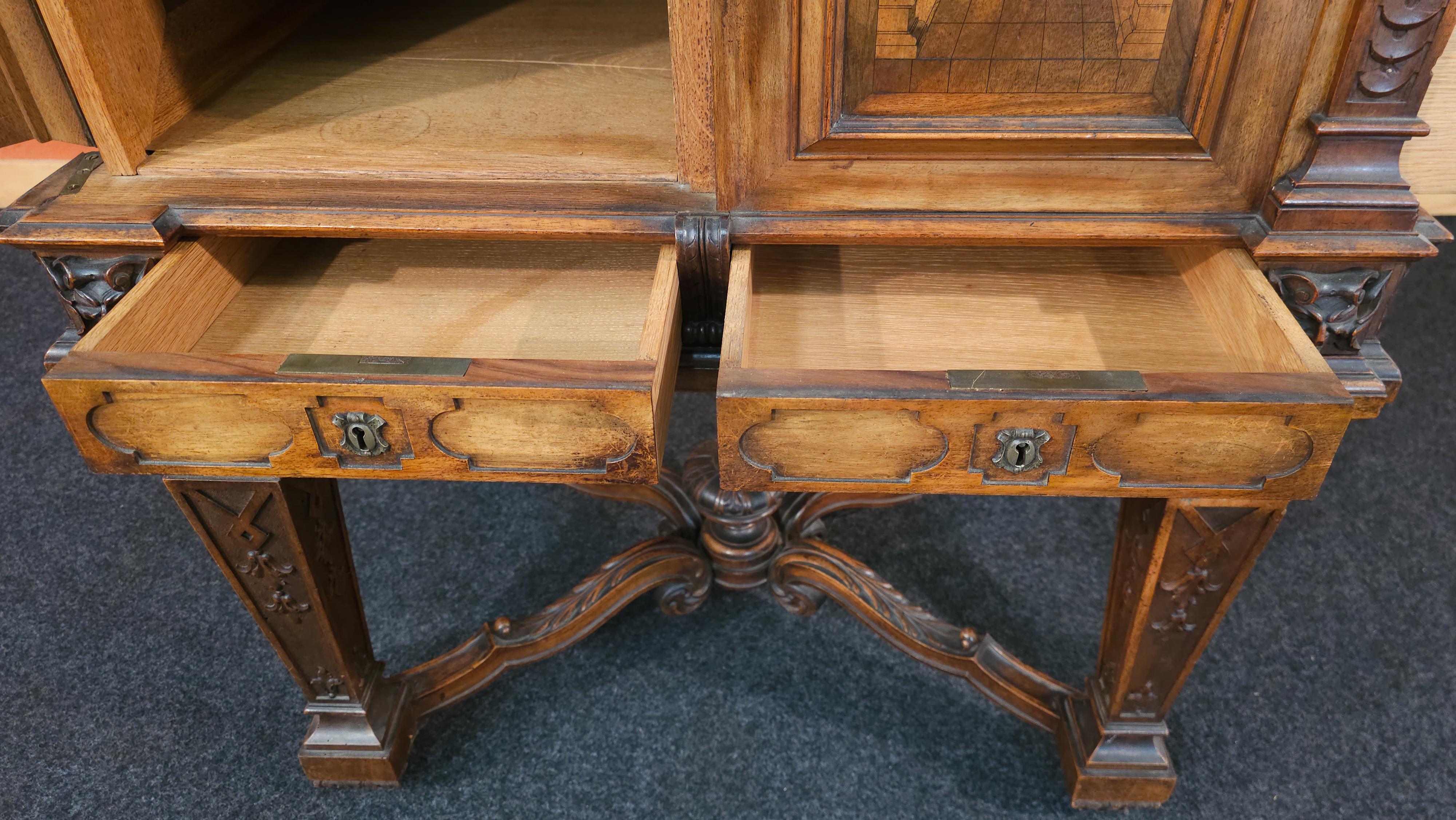 German Lectern Podium with Inlays, 1850 circa For Sale 8