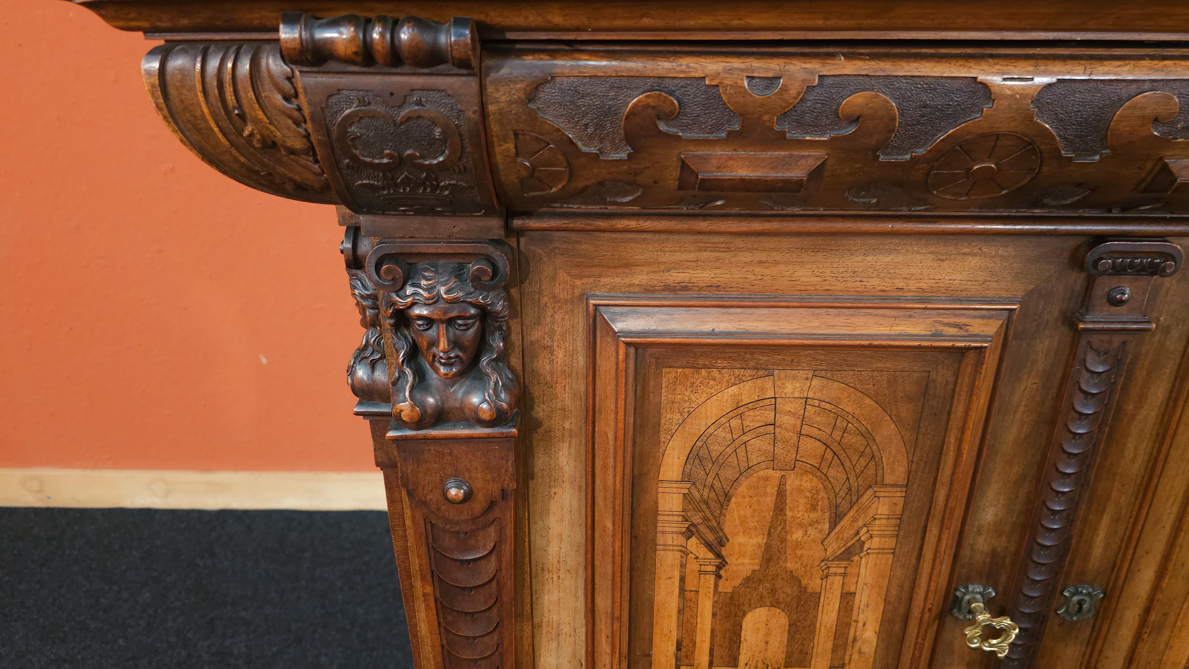 German Lectern Podium with Inlays, 1850 circa For Sale 1