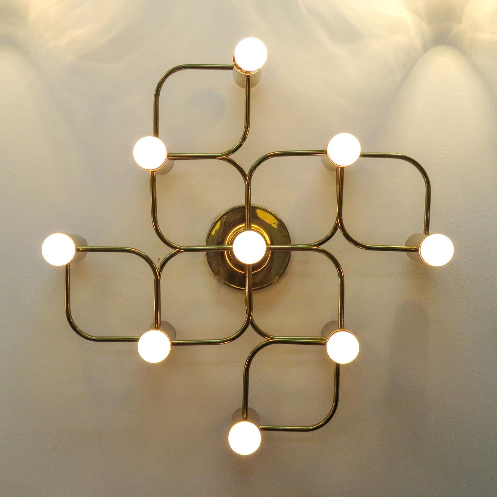 German Leola Flush Mount Light Fixture, 1970 1