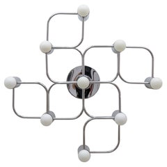 German Leola Flush Mount Light Fixture, 1970