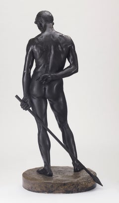 German Life-Size Bronze Statue of Adonis by Richard Koenig, Dresden