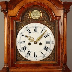 German Marquetry Longcase Clock by Johann Wilhelm Wellershaus, Late 18th Century
