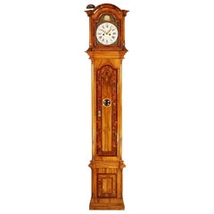 Reloj alemán de marquetería de caja larga de Johann Wilhelm Wellershaus, finales del siglo XVIII