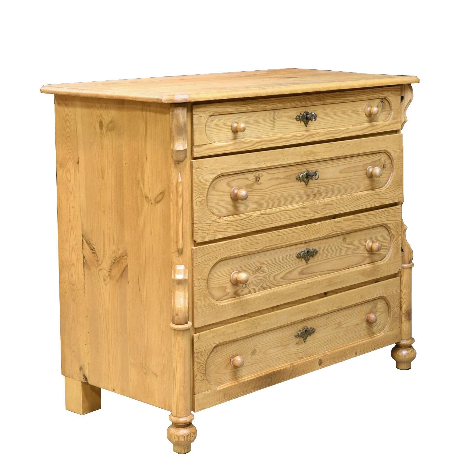 German Louis Philippe Chest of Drawers in Pine, circa 1850 4
