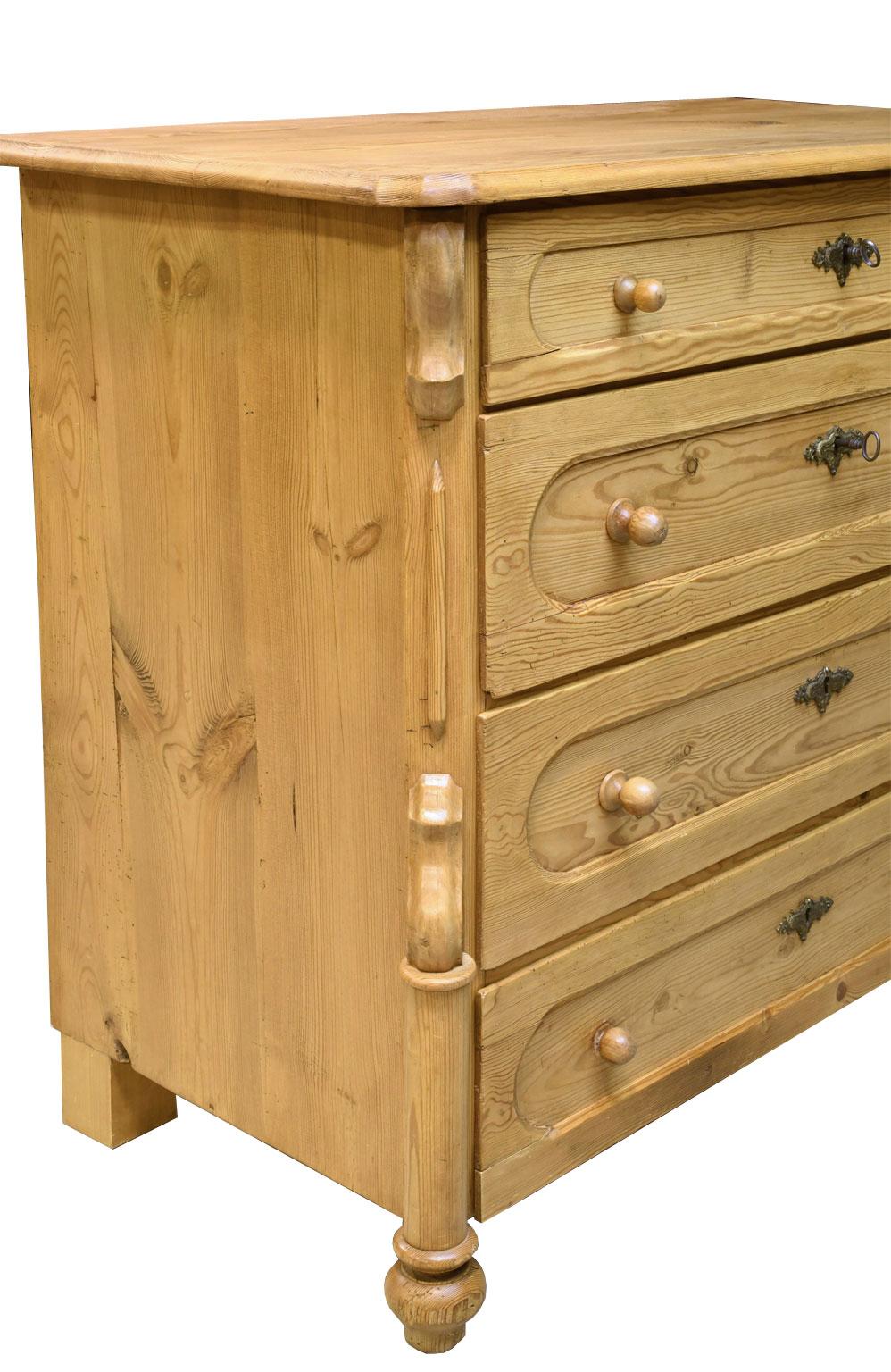 German Louis Philippe Chest of Drawers in Pine, circa 1850 3