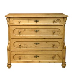 German Louis Philippe Chest of Drawers in Pine, circa 1850