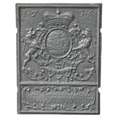 Plaque de cheminée / dosseret d'époque Louis XV, 18e siècle