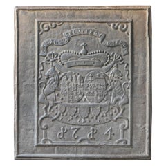Escudo de Armas Alemán Estilo Luis XIV Revestimiento de Chimenea / Salpicadero, Siglo XX