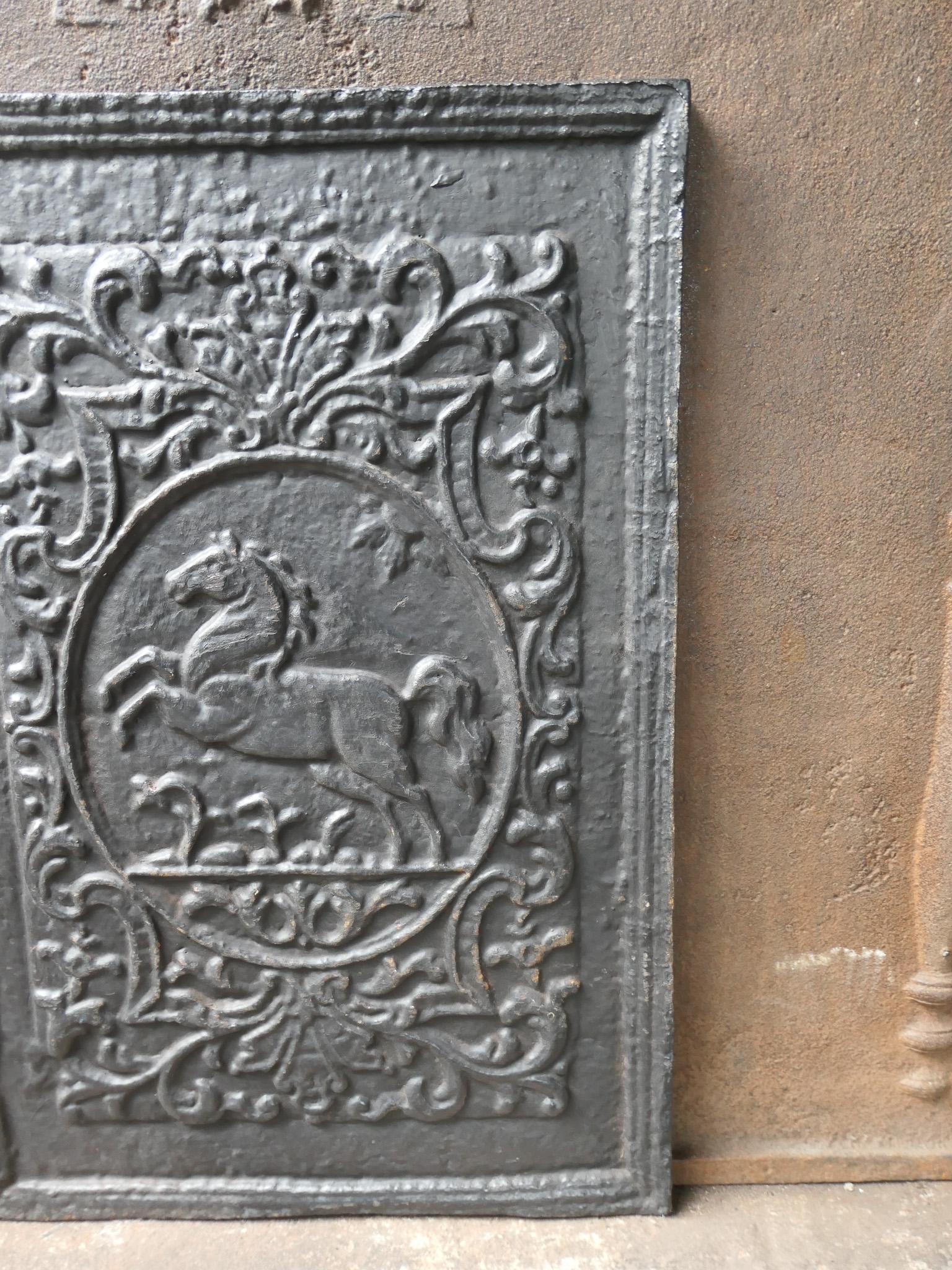 German Louis XV Style 'Horse' Fireback / Backsplash 5