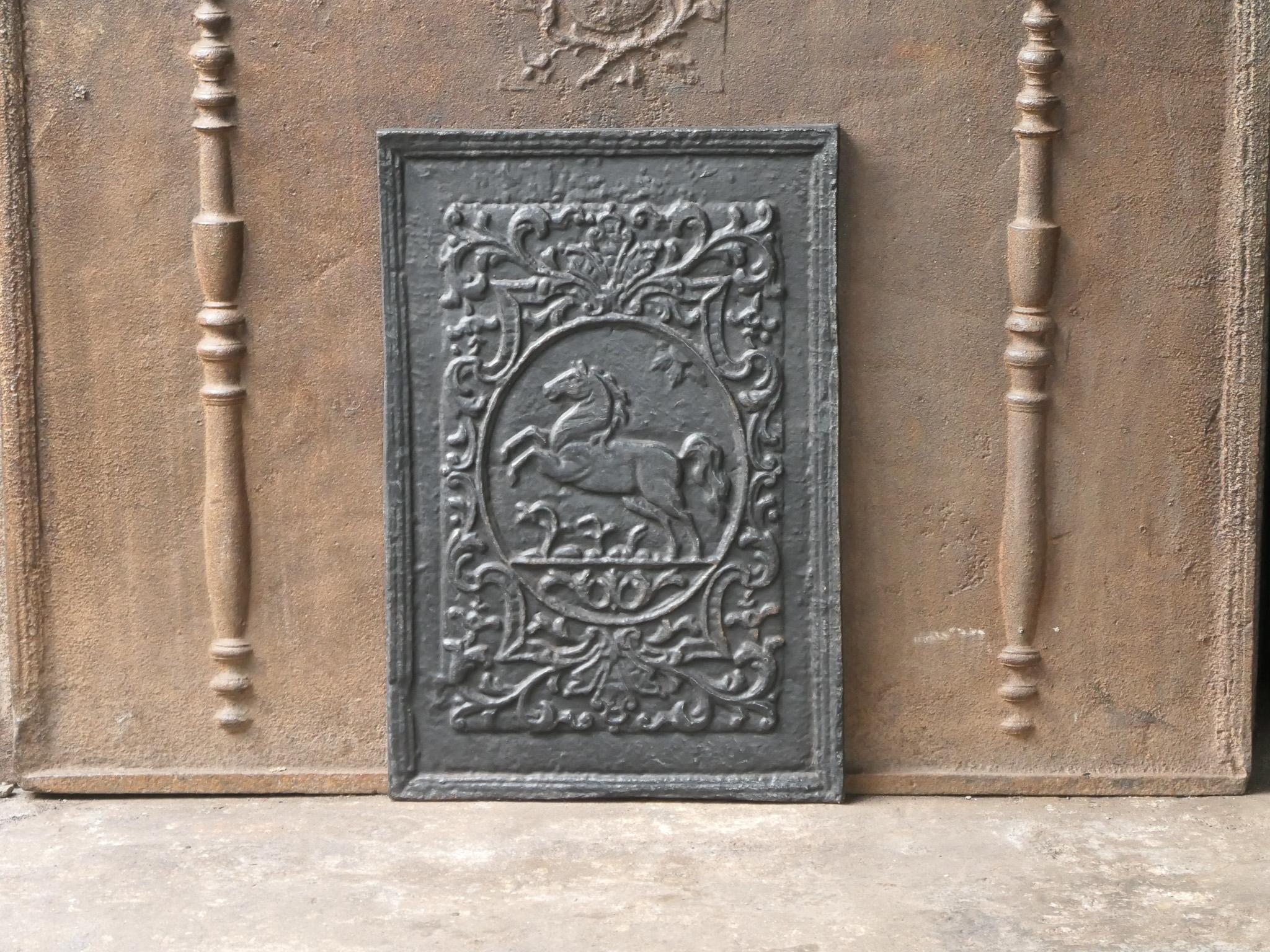 20th Century German Louis XV Style 'Horse' Fireback / Backsplash
