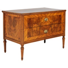 Vintage German Louis XVI Chest Of Drawers with Carvings and Marquetry, circa 1780