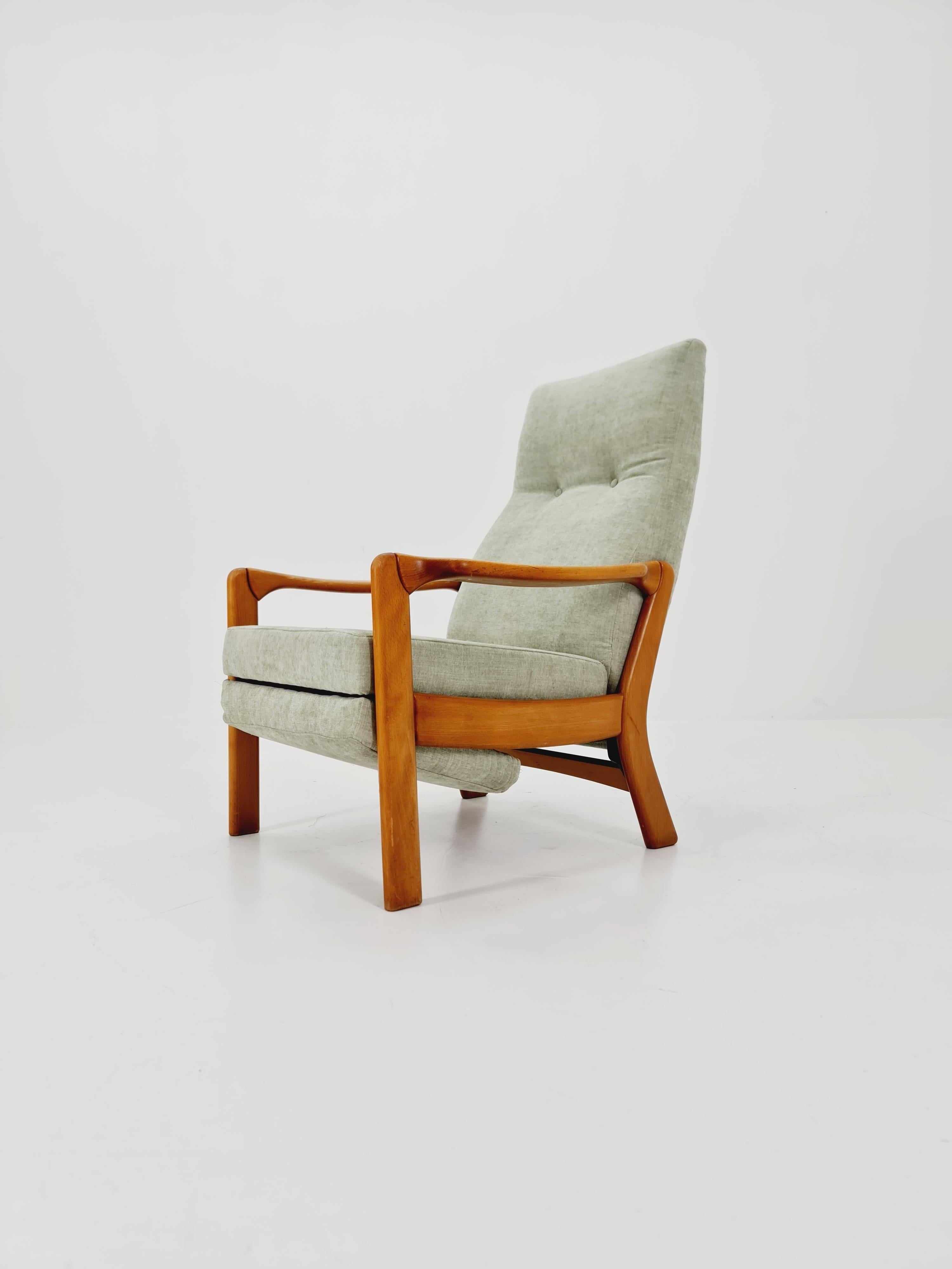 Chaise longue allemande avec repose-pieds, années 1950 Bon état - En vente à Gaggenau, DE