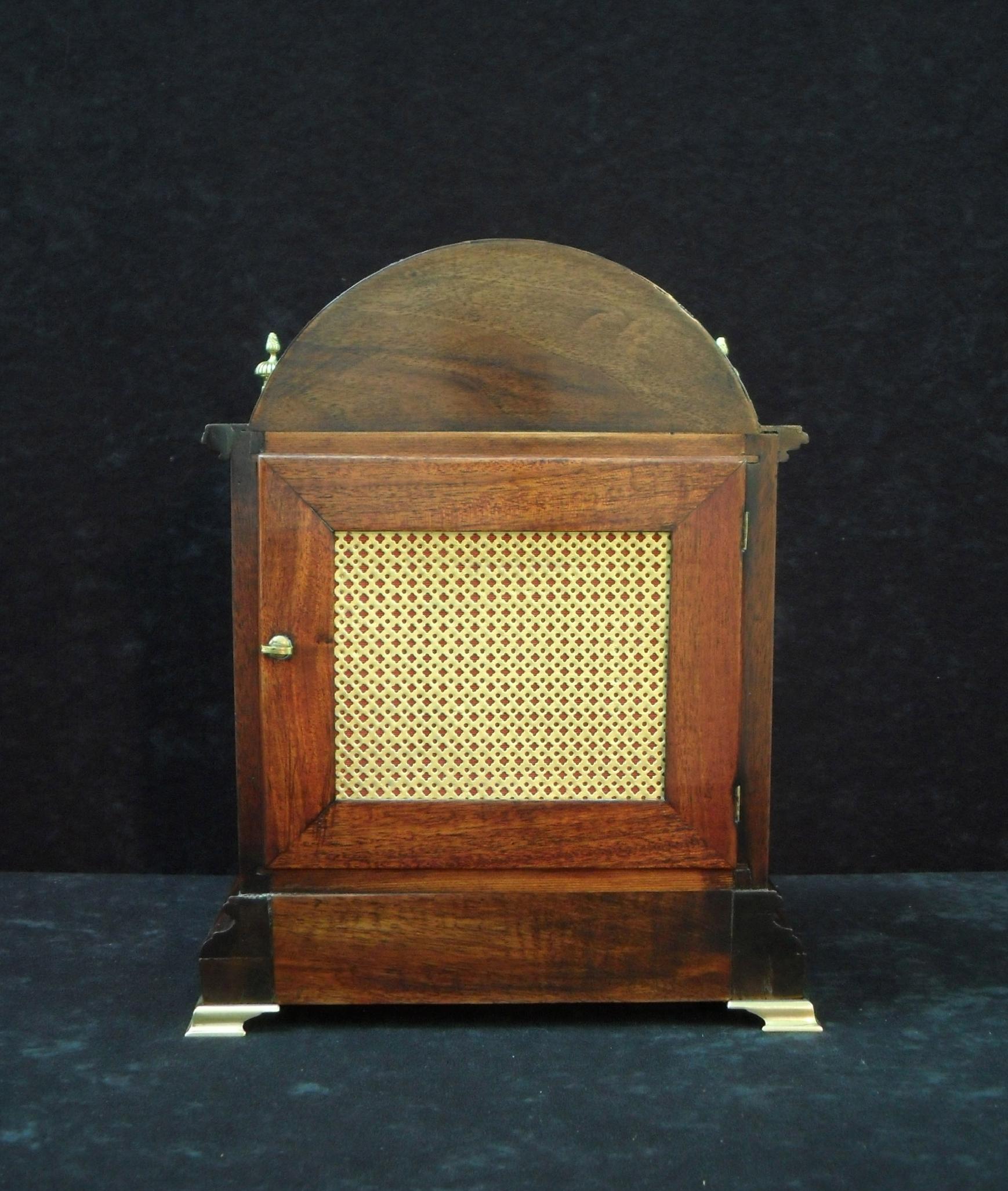 German Mahogany Ting Tang Bracket Clock by Winterhalder & Hofmeier 1