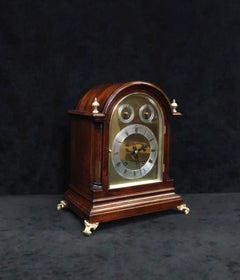 German Mahogany Ting Tang Striking Bracket Clock by Winterhalder & Hofmeier