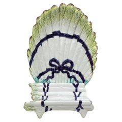 German Majolica Asparagus Platter circa 1900