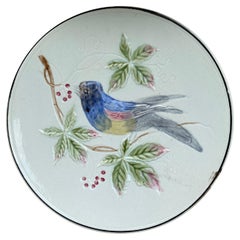 Deutscher Majolika-Vogelteller, um 1900