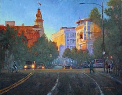 Sunset At Douglas, Painting, Oil on Canvas