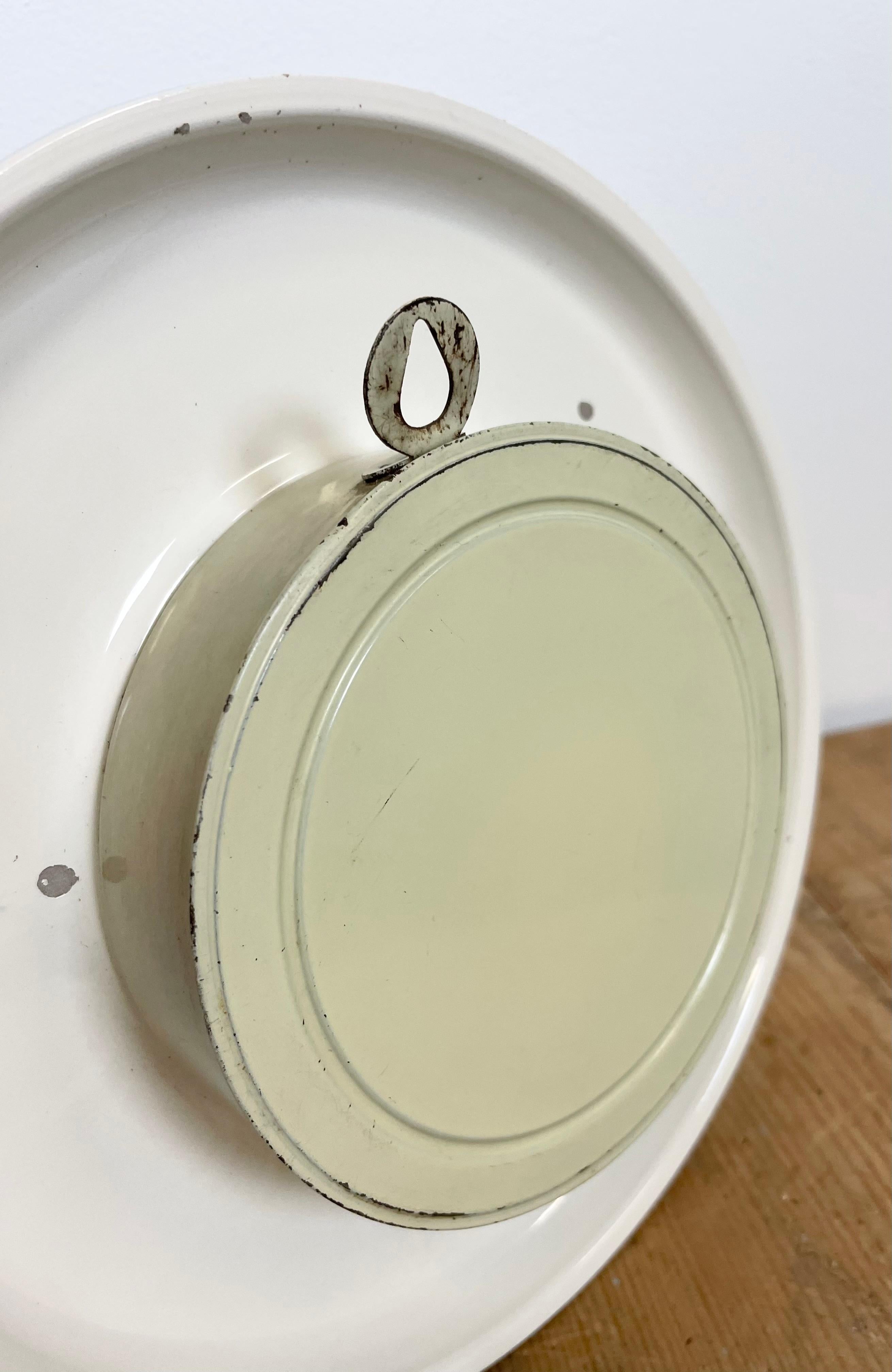 German Mechanical Ceramic Wall Clock from Wehrle, 1960s 4