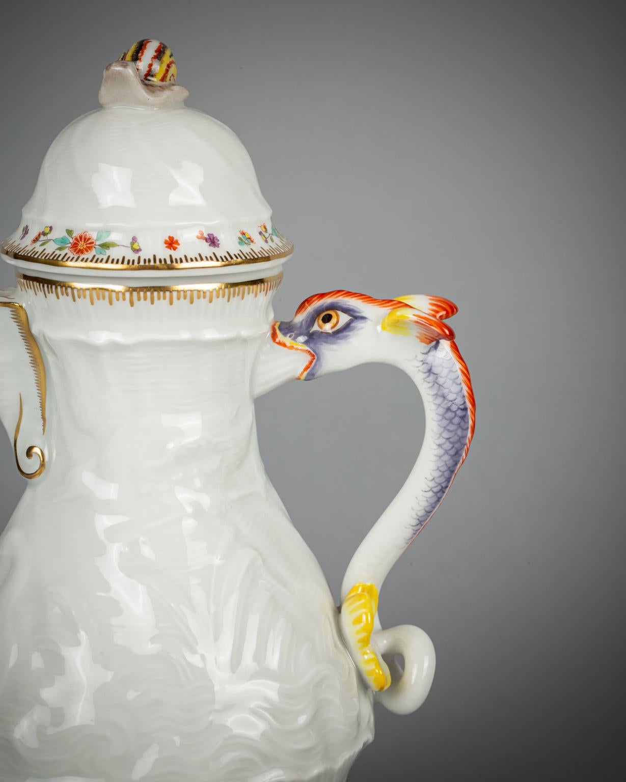 German Meissen Porcelain Swan Service Pattern Part Coffee Service, 20th Century For Sale 6