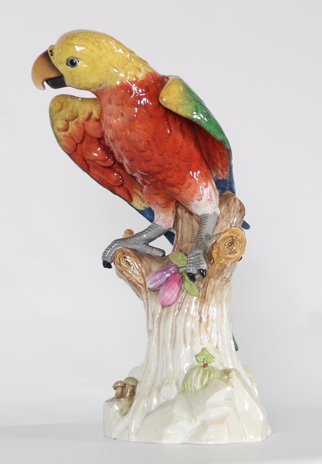 porcelain parrot figurines