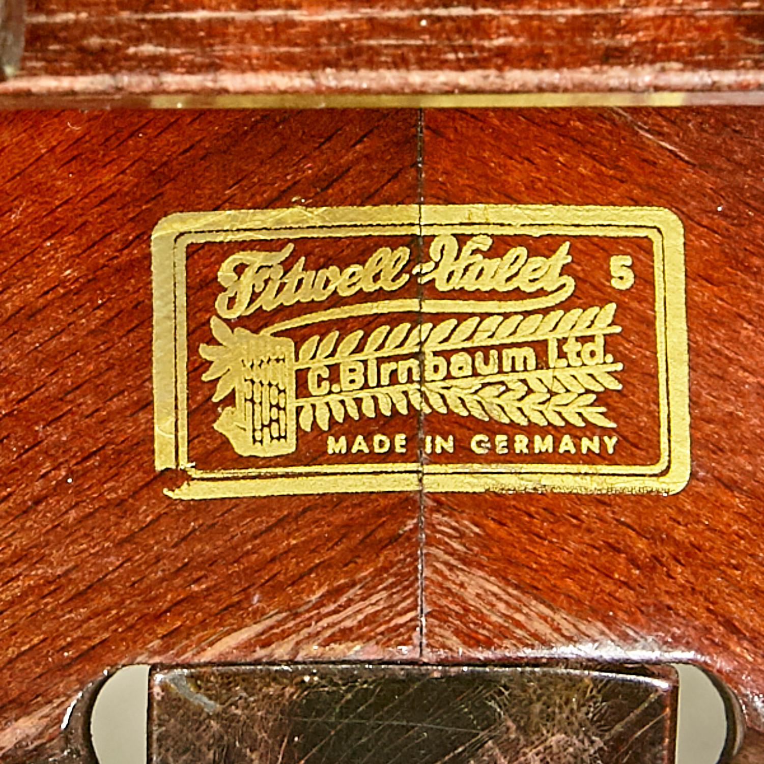 Legno Valigetta da uomo tedesca, anni '50 in vendita